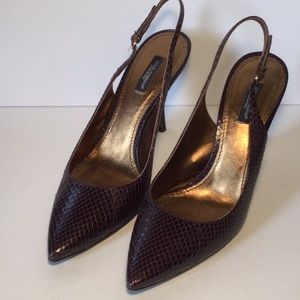 Dolce&Gabbana purple snakeskin heels